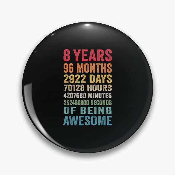 Item preview, 8th Birthday 8 Years of Being Awesome designed and sold by AnitaBice.