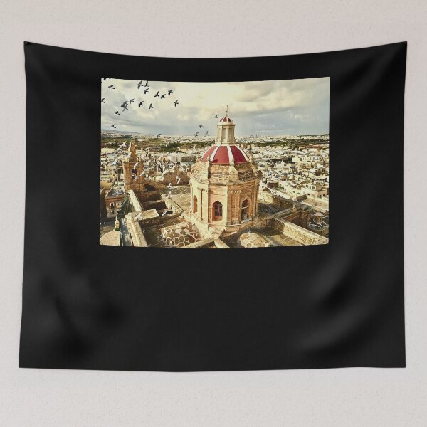 Item preview, An aerial shot of the Parish Church of Saint Catherine Zejtun Malta  Poster designed and sold by tinerziseiderk.