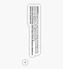 ingredients: Sticker