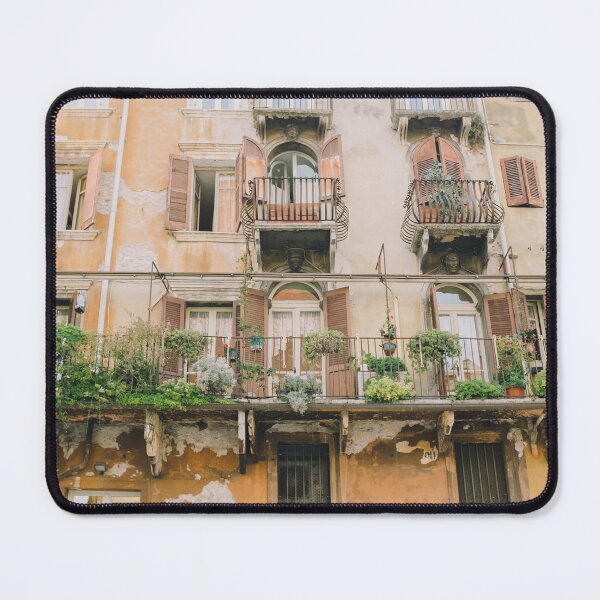 Item preview,  Peach Windows Green plant  Venice & Colorful Italian Architecture designed and sold by anisbbmbrush.