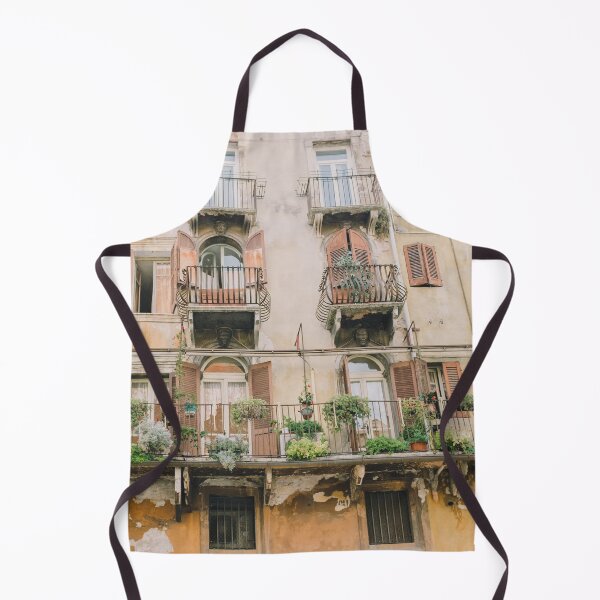 Item preview, Peach Windows Green plant Venice & Colorful Italian Architecture designed and sold by anisbbmbrush.