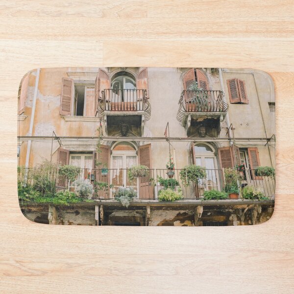 Item preview,  Peach Windows Green plant  Venice & Colorful Italian Architecture designed and sold by anisbbmbrush.
