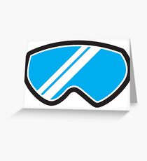 Snow goggles winter Greeting Card
