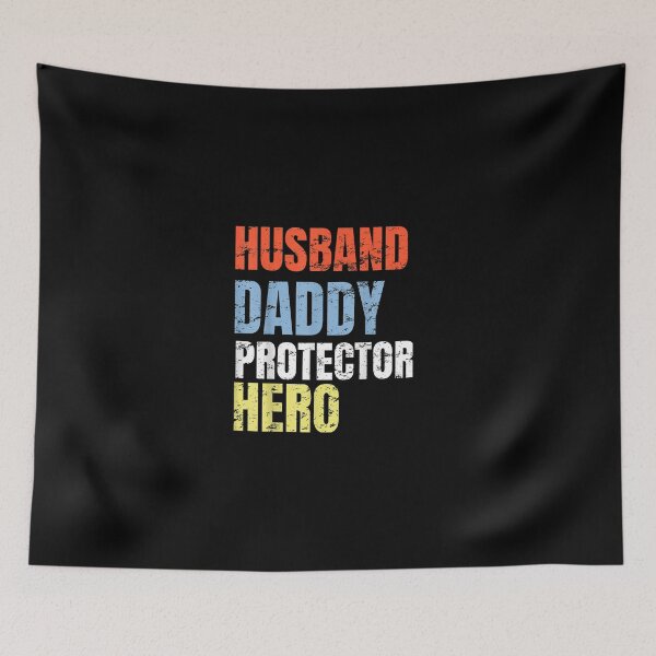Item preview, Funny Husband Daddy Protector Hero father birthday T-Shirt designed and sold by BurgeKarla.