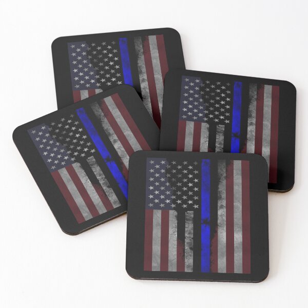 Item preview, Back the Blue Thin Blue Line American Flag Back Print Long Sleeve T-Shirt designed and sold by horstfstesa.