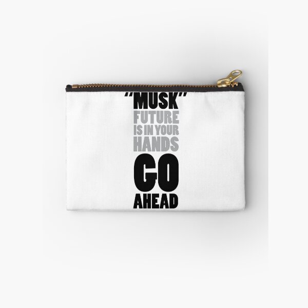 Artikelvorschau, Die Moschus-Zukunft liegt in Ihren Händen Gehen Sie voran Schwarz-graues Typografie-Design entworfen und verkauft von Raju-Creative.