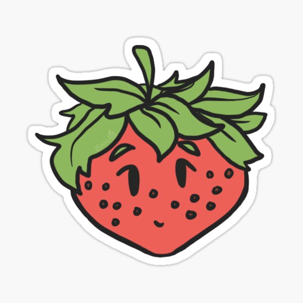 Strawberry Red Stickers set Sticker for Sale by BlackEye28