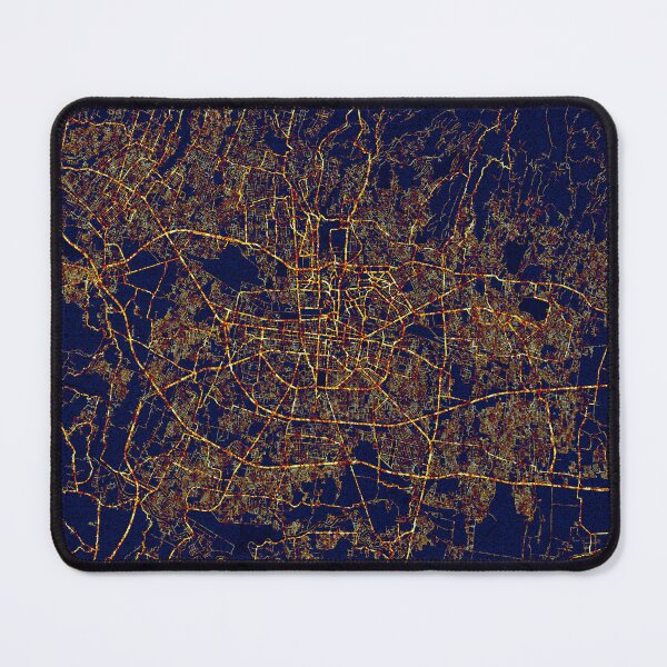 Item preview, Bandung, West Java, Indonesia Map  - City At Night designed and sold by deMAP.