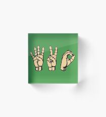 420 Hands Acrylic Block