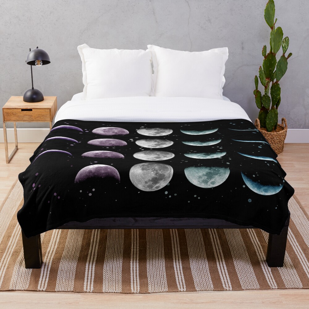 Moon Phase Throw Blanket