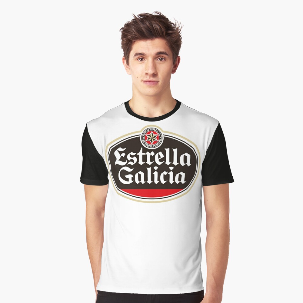 ESTRELLA GALICIA BEER T Shirt Premium Lager Cerveceros Desde 1906