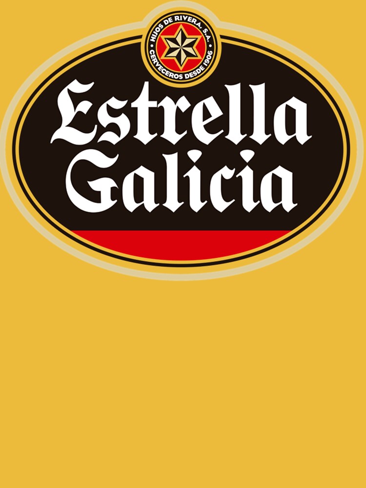 ESTRELLA GALICIA BEER T Shirt Premium Lager Cerveceros Desde 1906