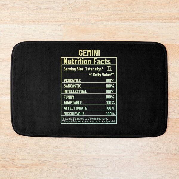 Item preview, Gemini Nutrition Facts designed and sold by SimplyCosmic11.