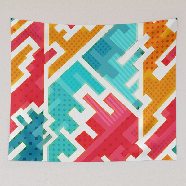 Item preview, Retro Geometric Maze designed and sold by Vector Scout Lab.