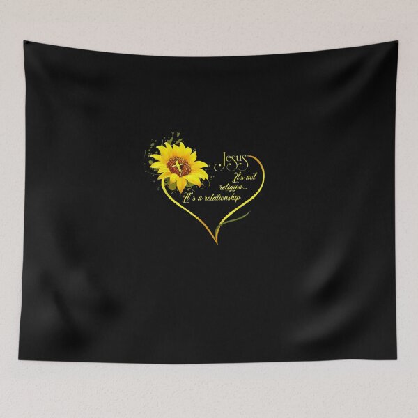 Item preview, Jesus It's not a Religion It's a Relationship Sunflower Art designed and sold by CesarDiaz.