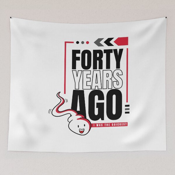 Item preview, 40 Years Ago I Was The Quickest Funny Birthday designed and sold by GeeHanz.