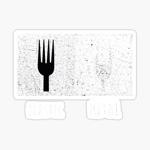 Plastic And Metal Fork Essential Classic T-Shirt Sticker