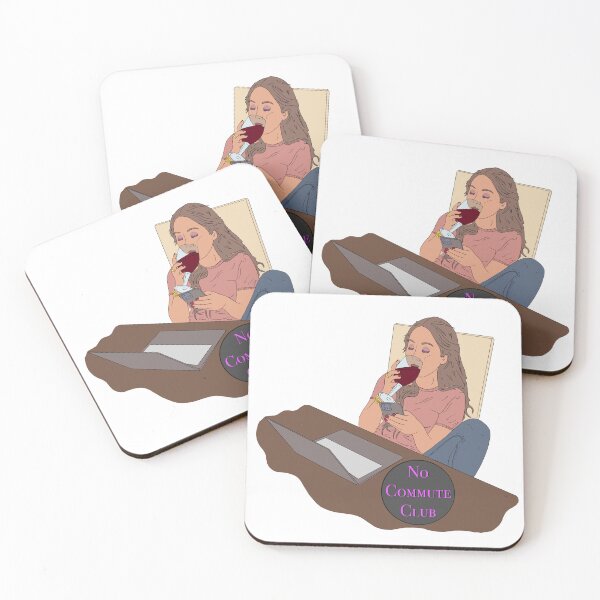 Item preview, No Commute Club - Drinking on the Job designed and sold by BubbleDesigns4U.