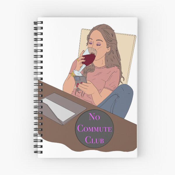 Item preview, No Commute Club - Drinking on the Job designed and sold by BubbleDesigns4U.