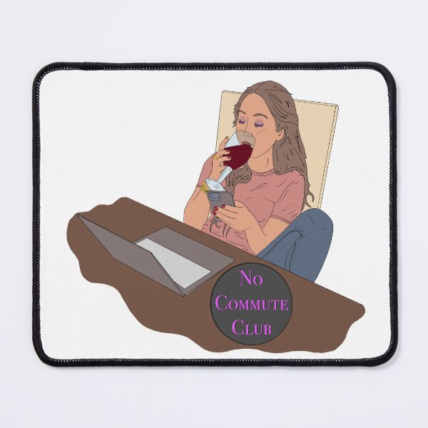 Item preview, No Commute Club - Drinking on the Job designed and sold by BubbleDesigns4U.