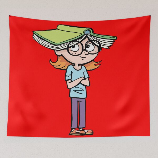 Item preview, girl with an open book on her head designed and sold by duxpavlic.
