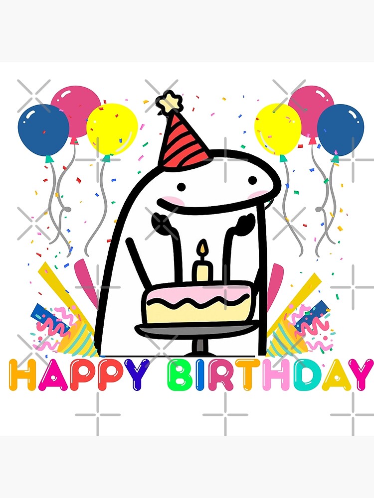 Flork cake Happy birthday meme Art Board Print for Sale by