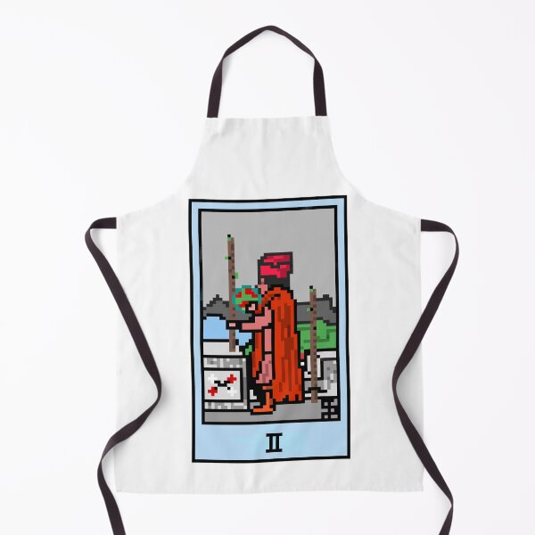 Item preview, Wait, is this pixel art tarot? White - Minor Arcana 'Two of Wands' (Design for T-shirt, stickers and other accessories) designed and sold by Pixel Waite.