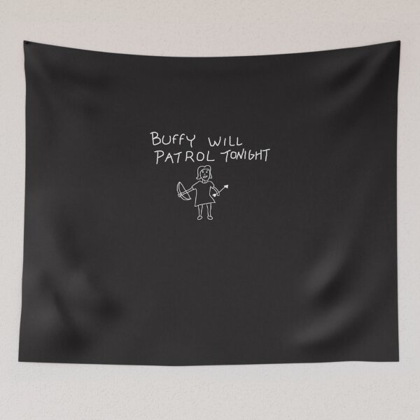 Item preview, Buffy will patrol tonight on black Classic T-Shirt designed and sold by TomKais.