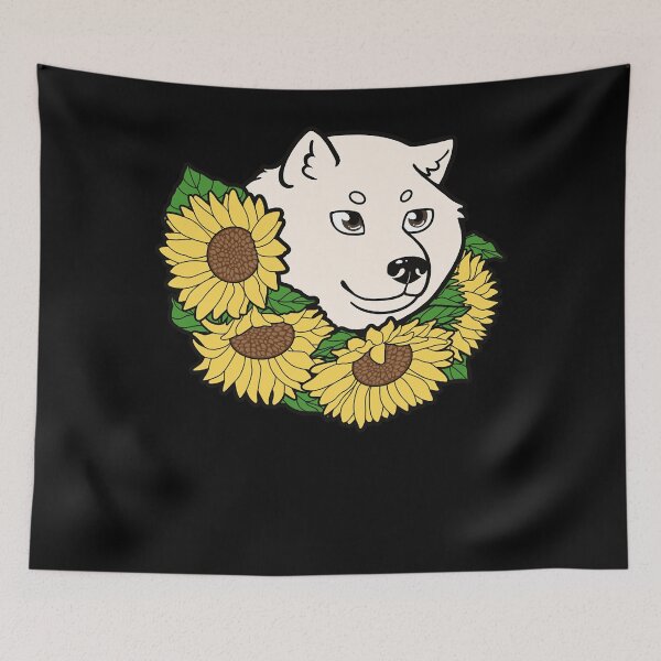Item preview, White Hokkaido Face and Himawari Sunflowers - Peace for Ukraine designed and sold by ingridglenn.