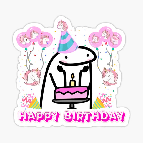 Flork Girls Happy Birthday Sticker For Sale By Utopiaxd Redbubble