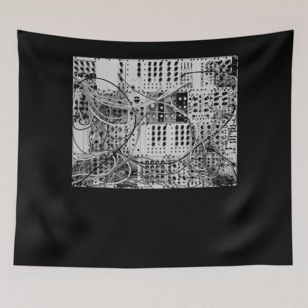 Item preview, Analog Synthesizer - Modular Design - black  white Poster designed and sold by tinerziseiderk.