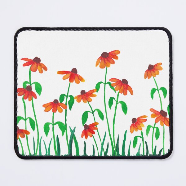 Item preview, Ink - Fluffy cone flowers (cut-out version) designed and sold by Karolien Kenis.