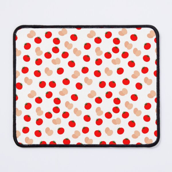 Item preview, Red cute tomatos and eggs pattern designed and sold by Cheni-Yathri.