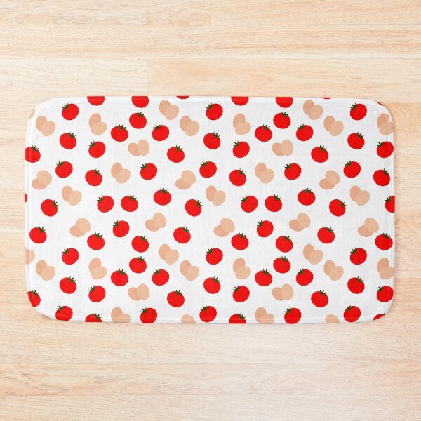 Item preview, Red cute tomatos and eggs pattern designed and sold by Cheni-Yathri.
