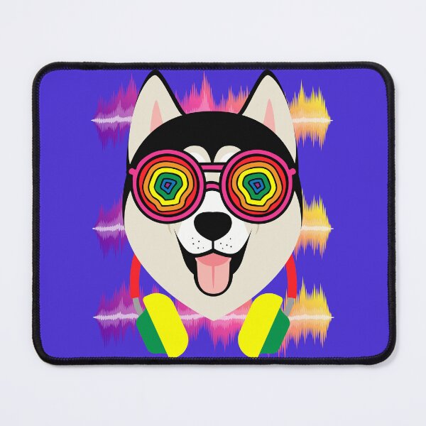 Item preview, Trippy Husky with a Hippie Glasses and a Headphone designed and sold by ramazis.