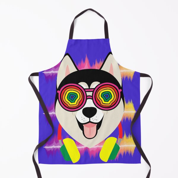Item preview, Trippy Husky with a Hippie Glasses and a Headphone designed and sold by ramazis.