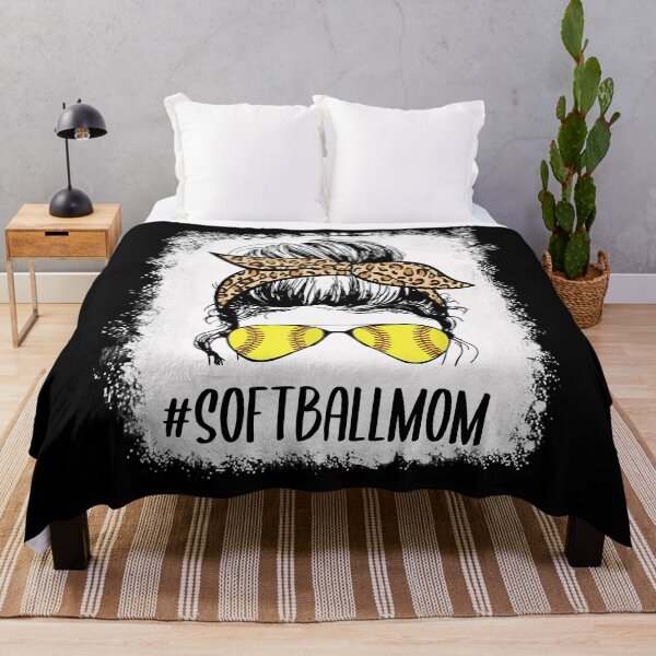 Item preview, Bleached Softball Mom Life Leopard Messy Bun Mother's Day Sweatshirt designed and sold by horstfstesa.