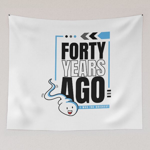 Item preview, 40 Years Ago I Was The Quickest Funny Birthday designed and sold by GeeHanz.