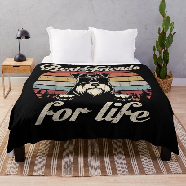 Item preview, Miniature Schnauzer Best Friends For Life Funny Vintage T-Shirt designed and sold by nuzzilrhall.