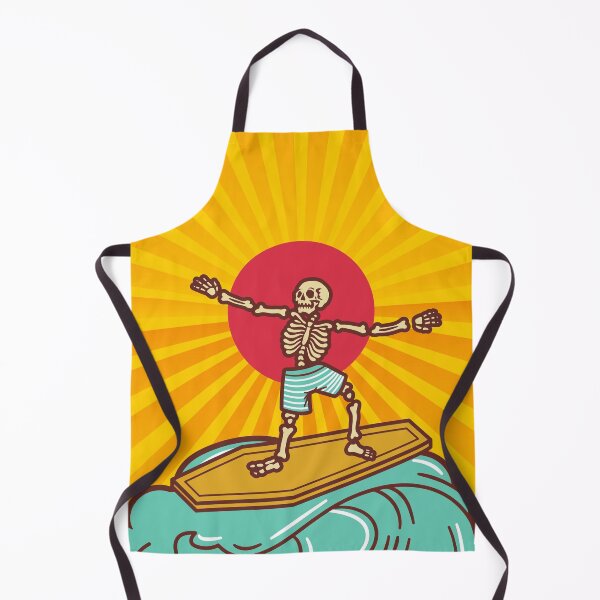 Item preview, Surfing Skeleton on Coffin Surfboard: Japanese Inspired Sunset 4 designed and sold by OutofFocusShop.
