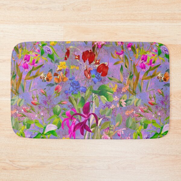 Item preview, Floral blooms and flowers exotic garden, roses and flowers, botanical pattern, flowers illustration, plants pattern, purple floral designed and sold by ZeinabTaha.