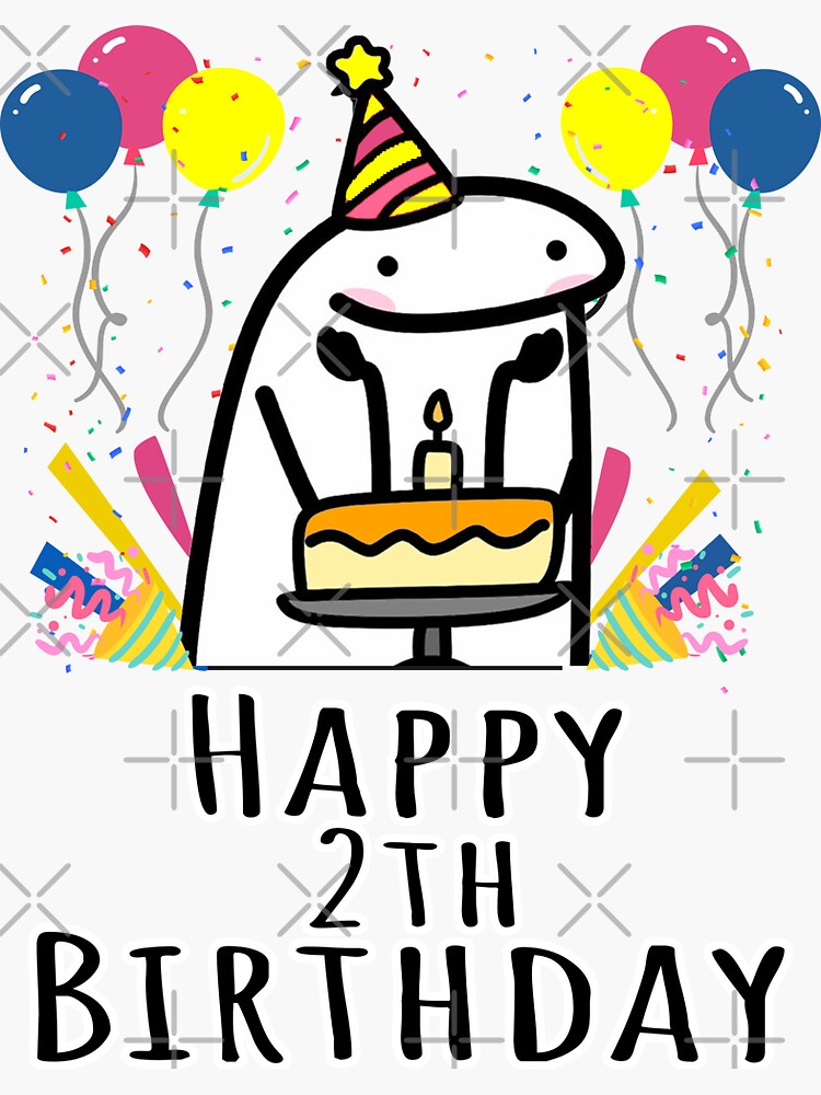 Flork cake Happy birthday meme | Sticker