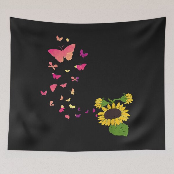 Item preview, Nature Butterfly Yellow Flowers Nature Aesthetic Sunflower TShirt135 designed and sold by JeffreyMCombs.