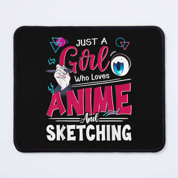 Item preview, Anime Art Just A Girl Who Loves Anime And Sketching T-Shirt designed and sold by nuzzilrhall.