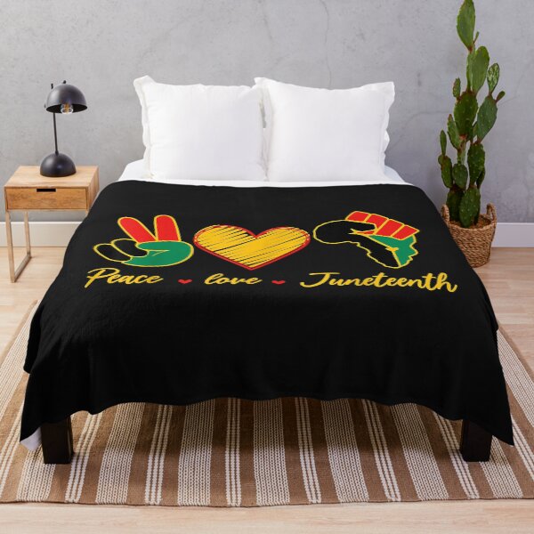 Item preview, Peace Love Juneteenth Pride Black Girl Black Queen & King designed and sold by AdrienDierckx.