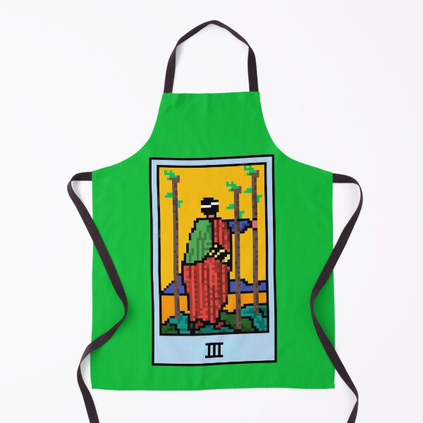 Item preview, Wait, is this pixel art tarot? Green - Minor Arcana 'Three of Wands' (Design for T-shirt, stickers and other accessories) designed and sold by Pixel Waite.