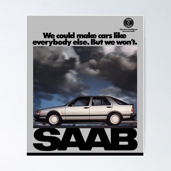 Item preview, SAAB 9000 Poster designed and sold by whirrywacristeu.