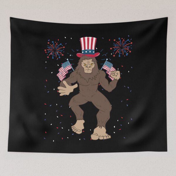 Item preview, USA Sasquatch 4th Of July American Cryptid Bigfoot  designed and sold by bestshirtdesign.