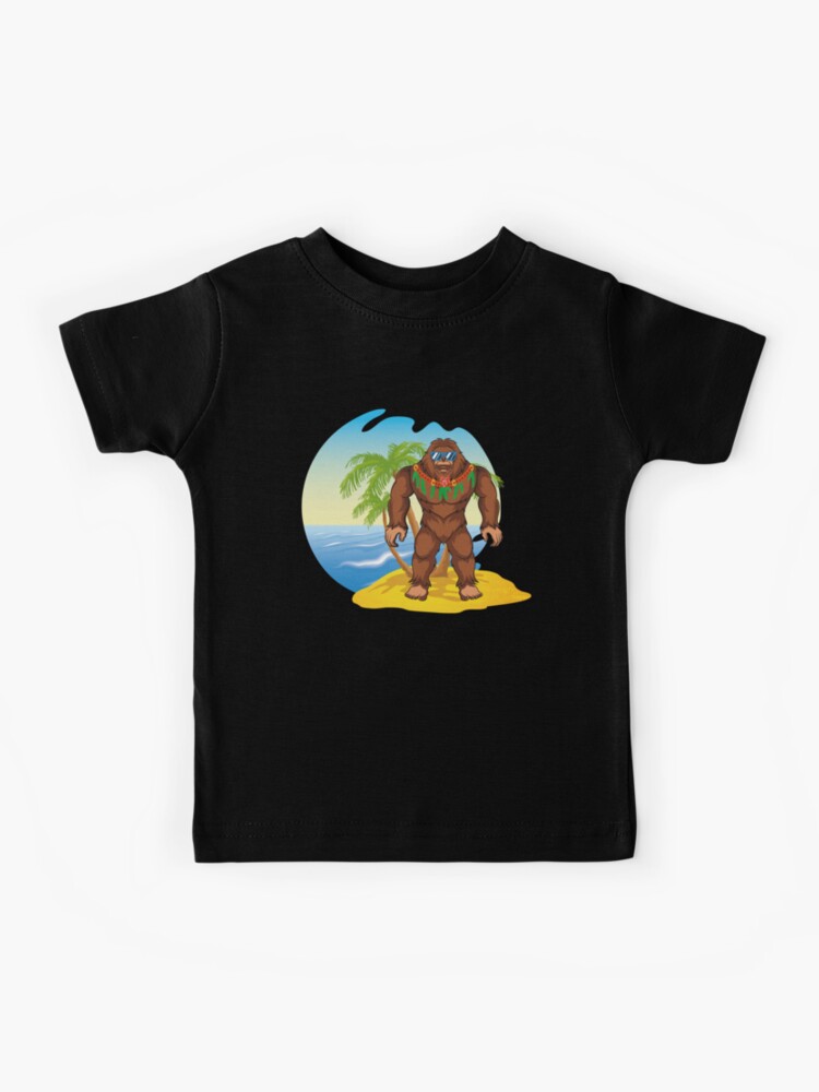 Funny Cryptid Sasquatch Tropical Summer Bigfoot | Kids T-Shirt
