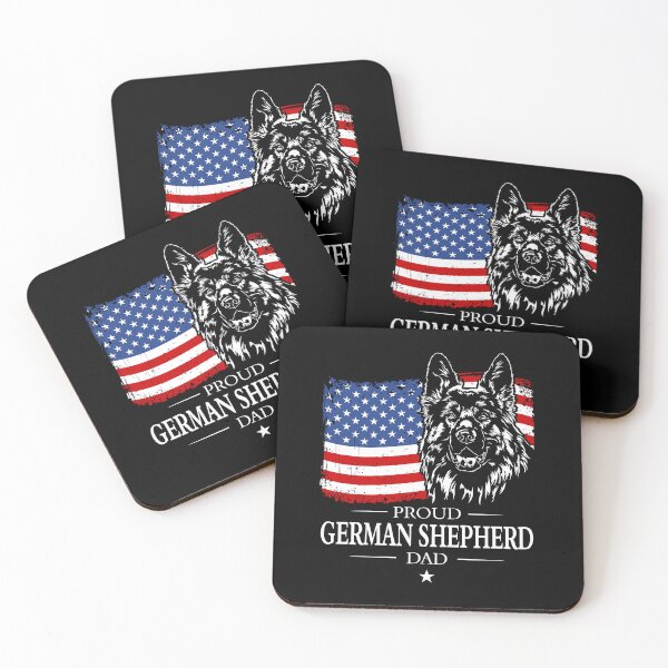 Item preview, German Shepherd Dad American Flag Patriotic Dog designed and sold by dogarts.